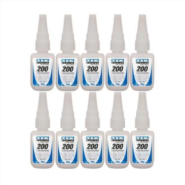 Imagem de Cola Instantânea Alta Viscosidade 200 Gel 20g Kit C/10 - Tekbond