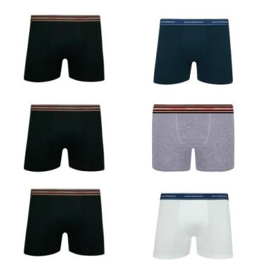 Imagem de Kit 6 Cuecas Boxer Lupo Em Algodão Masculina Cotton Original, Sortidas
