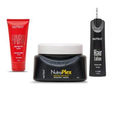 Imagem de Kit nutrat com hair dress 200ml + nutraplex 250ml + hair lotion 250ml 