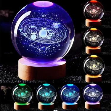 Imagem de Enfeite luminária decorativo de mesa corpos celestes 3d - DANTAS