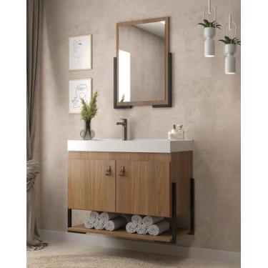 Imagem de Conjunto Banheiro Opera 60 cm com Espelheira 2 Portas e 1 Nicho - Beli