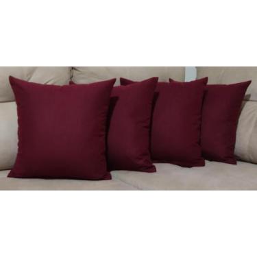 Imagem de Kit 3 Capas De Almofadas Decorativas Suede Lisas 60x60 Tamanho Grande 