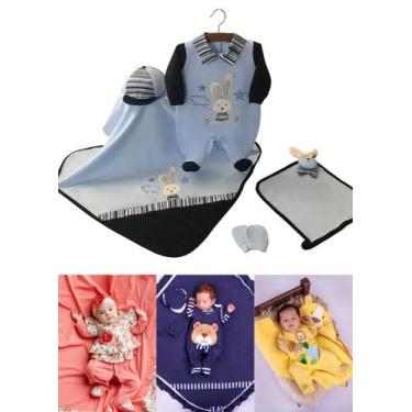 Imagem de Saida maternidade menino menina 100% algodão malha plush e suedine del