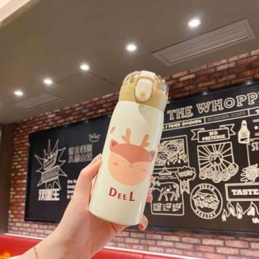 Imagem de Garrafa Térmica Infantil Com Canudo Aço Inox Água,suco Vácuo - Sou Mai