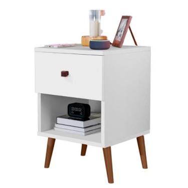 Imagem de Mesa De Cabeceira Mudo Box Quarto Cama Naty Branco - J & A