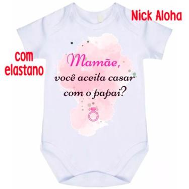 Imagem de body bebê mamãe aceitaria casar com o papai cód 9750 - nick aloha, Bra