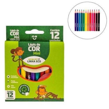Imagem de Lápis De Cor Mini Linha Eco Leo&Leo Com 12 Unidades Infantil