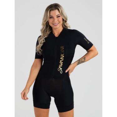 Imagem de Macaquinho De Ciclismo Feminino Preto Golden Savancini (2470), PP