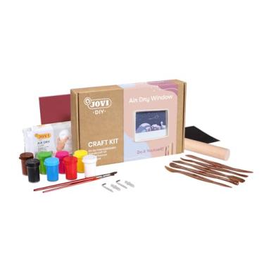 Imagem de Jovi - DIY Air Dry Kit - Window Pottery Kit for Adults White Air Dry Clay + Paints, Sculpting Tools, Step-by-Step Guide and Video Tutorial, Starter Set for Beginners (Window)