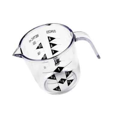 Imagem de Rocky Mountain Goods 1 copo medidor de plástico com alça - durável - fácil de ler - EUA e métrico - seguro para lava-louças - ótimo para líquidos, arroz, café, comida de cachorro, sabão, óleo e muito