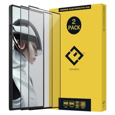 Imagem de OCESTORE Pacote com 2 películas protetoras de tela de impressão de seda, antirriscos, dureza 9H, cobertura total, película protetora de vidro temperado para Nubia Red Magic 9 Pro/9 Pro+ 6,8 polegadas