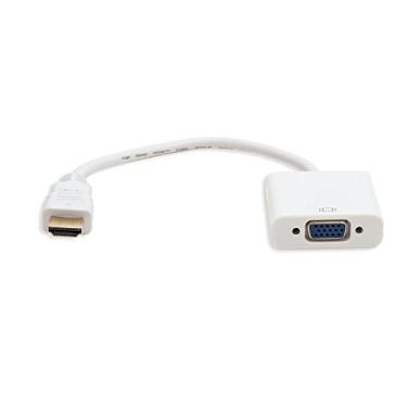 Imagem de Syba Adaptador HDMI para VGA CL-ADA31037 com suporte de áudio estéreo alimentado por porta USB, branco