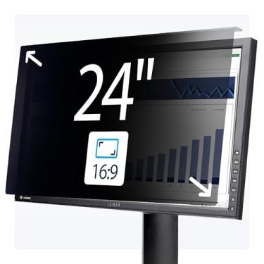 Imagem de StarTech.com Tela de privacidade para monitor de computador 16:9 de 24 polegadas, filtro acrílico suspenso, protetor de tela de monitor, 30 graus.