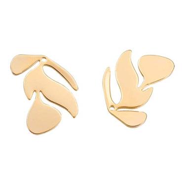 Imagem de BENECREAT 30 peças pingentes de folha de latão banhado a ouro 18K para colar faça você mesmo colar pulseira brinco fabricação de joias, artesanato, 21 x 17 mm