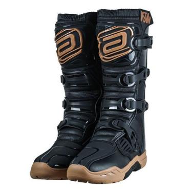 Imagem de Bota ASW Image Enduro Preto Marrom Cross Motocross Trilha, Preto marro