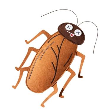 Imagem de Brinquedo catnip para gatos internos, brinquedo para gato barata - Brinquedo interativo de feltro para gato com erva de gato e sino - Brinquedos de brincar para gatos em formato de barata para exercíc