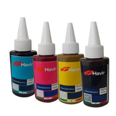 Imagem de Kit 4 Tintas Sublimáticas Havir Para Sublimação Profissional - HAVIIR