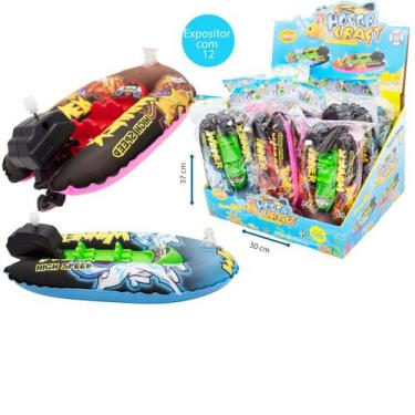 Imagem de Barquinho De Brinquedo Anda Na Água Barco Bote Inflável Motor A Fricçã