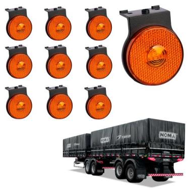 Imagem de 10 Lanterna Lateral Noma LED Âmbar 65mm c/ Suporte - Fio - DW Componen