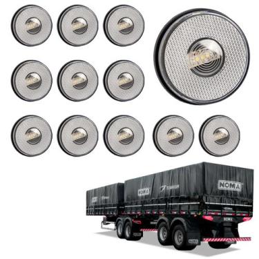 Imagem de 12 Lanterna Lateral Noma LED Cristal 85mm Saída Fios - DW Componentes