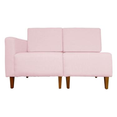 Imagem de Poltrona Decorativa Alice S/Braça Esquerda Veludo Rosa - Montanris Decor