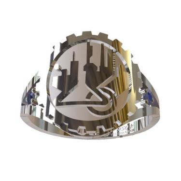 Imagem de Anel de Formatura Engenharia Química em Prata 950K - Vieira Cruz Joias