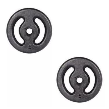 Imagem de Kit 2 Anilhas 5kg Ferro Fundido - Arterix - Arterix Fitness
