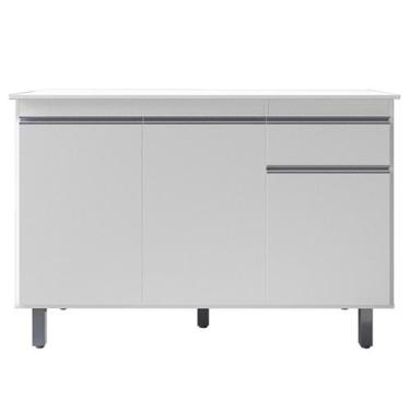 Imagem de Gabinete Pia 3 Portas 1 Gaveta Pop Branco 120cm Sem Tampo Nathan Móvei