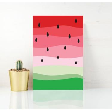 Imagem de Placa Decorativa MDF Melancia Colorida 20x30cm - Quartinhos