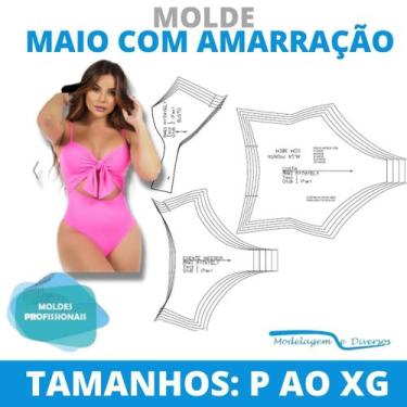 Imagem de Molde maiô com amarração, modelagem&diversos, correios