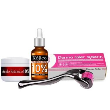 Imagem de Kit Microagulhamento Removedor de Melasma - Dermaroller + Kójico 10% +