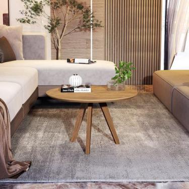 Imagem de Mesa de Centro Apoio Decoração Para Sala Pés Madeira Estilo Retrô Duba