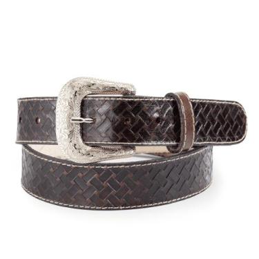 Imagem de Cinto Em Couro Masculino Feminino Country Fivela Removível - Pampas Co