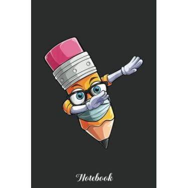 Imagem de I Survived 100 Masked School Days Dabbing Pencil Teacher Notebook: Funny 100 Days Of School Gift Lined Notebook Confetti Writing Diary Planner Gift ... Children, Blank 110 Pages, 6x9 inches