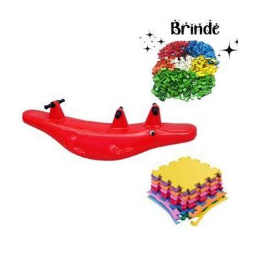 Imagem de Playground Crocodilo Tatames 50x50  100 Multiblocos Inclusos - Valenti