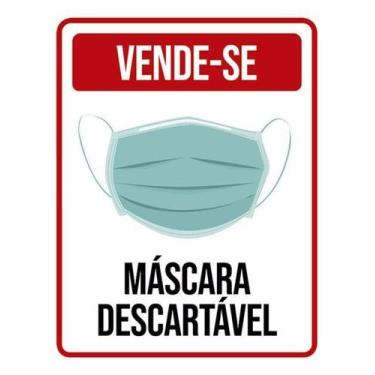 Imagem de Kit 3 Placas Vende-Se Máscara Descartável 36X46 - Sinalizo