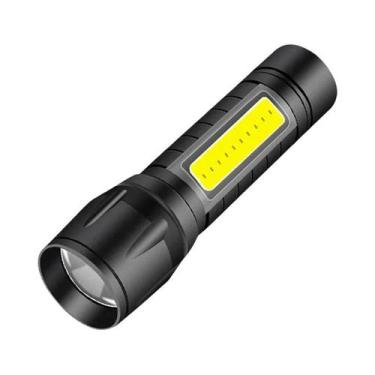 Imagem de Lanterna LED Recarregável T6 COB Portátil - Zoom 3 Modos - À Prova D'Á