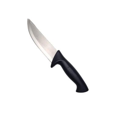 Imagem de Faca Inox Cabo Preto 28cm Carne Churrasco 6" High Quality - FX
