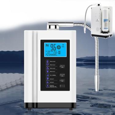 Imagem de KKSOUFX Ionizador De áGua Montado Na Parede, MáQuina Purificadora De áGua Ph 3,5-10,5, 5℃~58℃, Orp De Até -500mv, 8.000 Litros Por Filtro,7 ConfiguraçõEs De áGua,Limpeza AutomáTica,Voz Inteligente