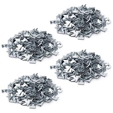 Imagem de HHNIULI 1200 peças clipes de gaiola de arame para coelho, pombo, galinha e outros animais, prata, 12 x 10 mm