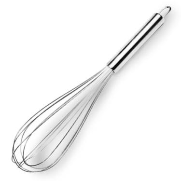 Imagem de Batedor Manual Fuê Fouet Bate Claras Bolo Confeitaria Inox Reforçado Resistente 29 Cm Misturador Mixer de Ovos Manual Cozinha Formato Gota Profissional