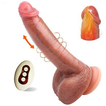 Imagem de Dildo vibratório para mulheres vibrador realista com ventosa para estimulação anal clitoriana do ponto G, vibrador de controle remoto com 8 impulsos 5 vibrações, brinquedos sexuais adultos de (Cor branco branco)