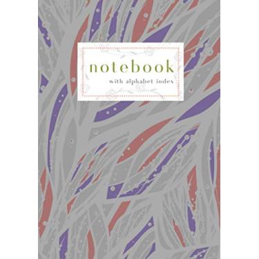Imagem de Notebook with Alphabet Index: A5 Medium Ruled-Journal with A-Z Alphabetical Labels | Abstract Wave Movement Cover Design | Gray