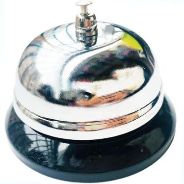Imagem de Call Bells Campainha de serviço de balcão de metal de aço inoxidável de 3,3 polegadas para idosos para recepção de hotéis/restaurante/escolas/lojas/áreas de recepção/hospitais/armazéns