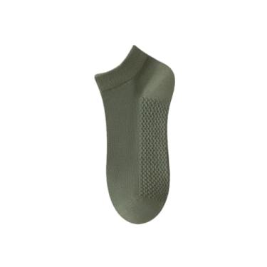 Imagem de 3 pares - Meias masculinas de algodão puro primavera/verão de malha fina masculina de algodão puro - verde