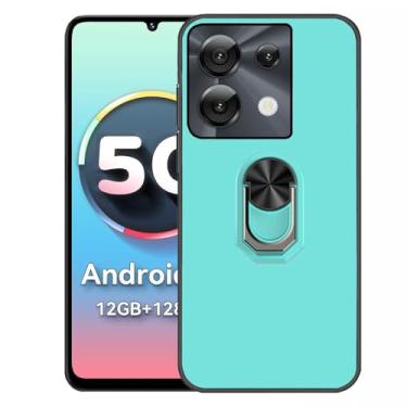 Imagem de Covthch Capa de telefone compatível com UMIDIGI G9 5G UMIDIGI G9 UMIDIGI G9T G9C G9A 2024 6,7 polegadas [suporte de anel de metal com suporte de borracha de silicone resistente TPU flexível fina fina]