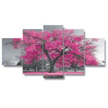 Imagem de Quadros Decorativos Arvore Vida Botanico Sala Quarto Rosa - X4adesivos