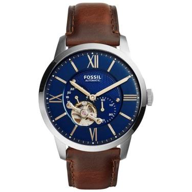 Imagem de Relógio Masculino de Quartzo Automático, com Pulseira de Couro, FOSSIL ME3110, Marrom