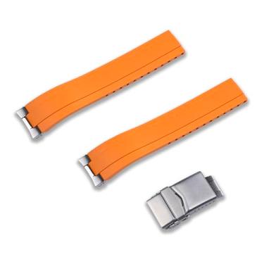 Imagem de Crafter Blue MX03-143 FKM Pulseira de borracha de substituição com terminais de relógio para Seiko 1965 Heritage Diver 40,50 mm SPB143, SPB145, SBP147, SPB149, laranja