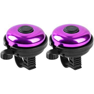 Imagem de Xthuge Campainha de Bicicleta Clássica, Campainha de Bicicleta de Alumínio, Som Alto, Nítido E Claro, Campainha de Bicicleta para Adultos E Crianças(Roxo, Roxo-Uso para A Mão Esquerda-Pacote com 2)